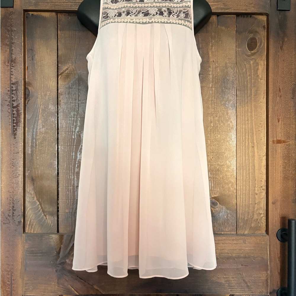 BCBGeneration Light Pink Embroidered Kids Dress